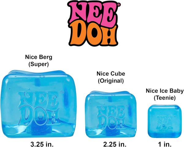 Schylling NeeDoh Nice Ice Baby - Sensory Squeeze Toy - Super Solid Squish - 1.25 Wide - Color May Vary (Pack of 1)