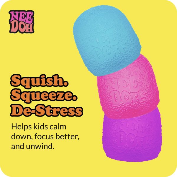 Schylling NeeDoh Gumdrop - Textured Sensory Toy with Super Solid Squish - 2.5 Tall - Colors May Vary (Pack of 1)