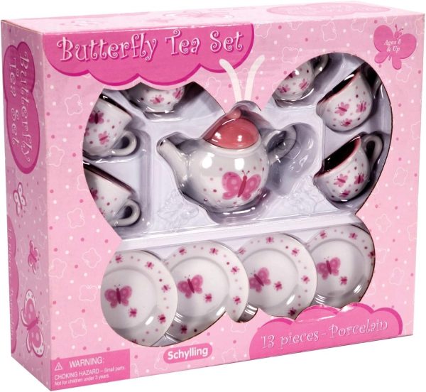 Schylling Butterfly Porcelain Tea Set