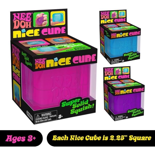 NeeDoh Nice Cube - Solid Squish - Pink