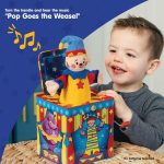 Schylling Silly Circus Jack in the Box - Classic Children's Musical Toy - Colorful Embossed Tin Box and Friendly Plush - Age 18 months and Up